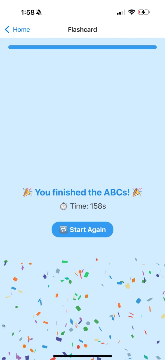 Completion Screen