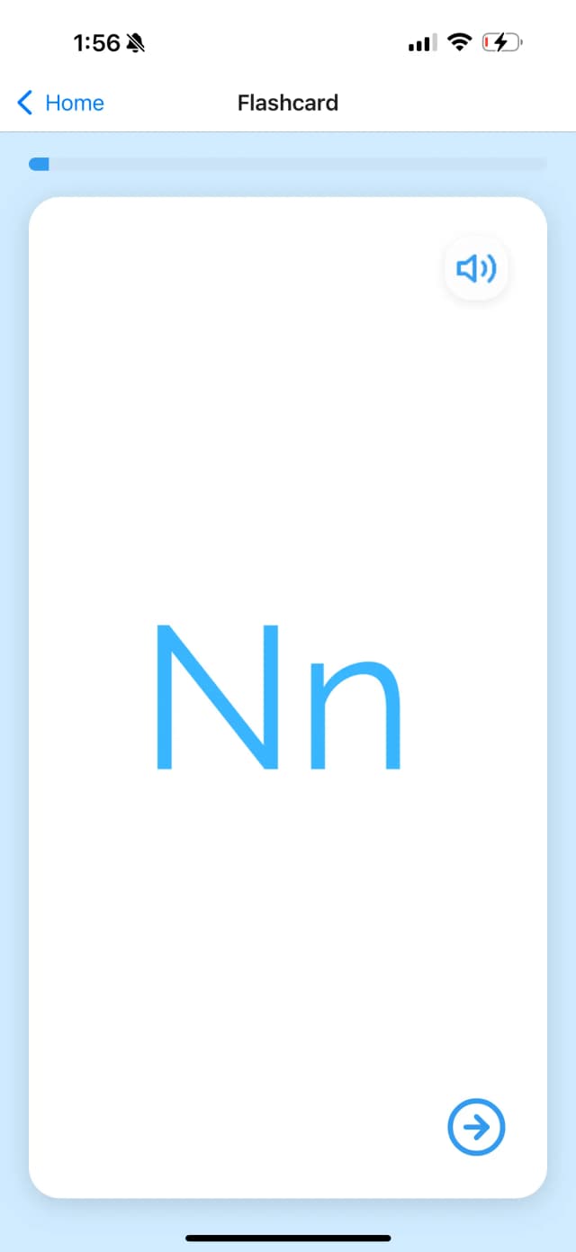 Letter N Back